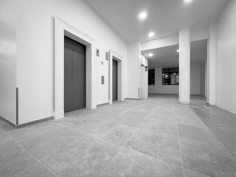 intérieur aménagement tour d'affairesNoir et blanc