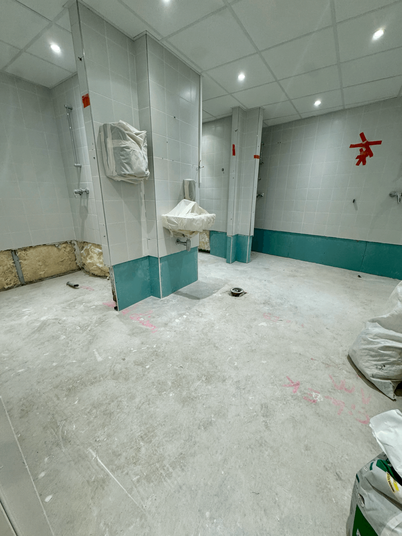 chantier en cours sanitaires réalisé par Horus works and services